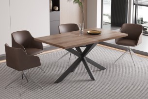 Table extensible 'Kos' 160-200 cm Décor Brun foncé