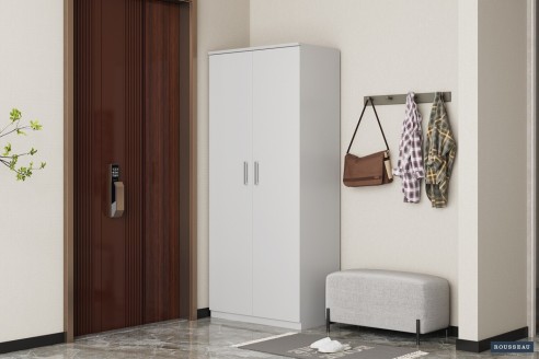 Rangement chaus. 'Mike' 2 portes Blanc