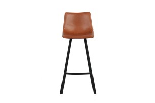 Tabouret de bar 'Ozan' PU Cognac