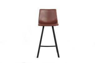 Chaise de comptoir 'Ozan' PU Brun