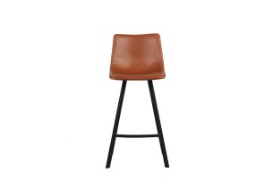 Chaise de comptoir 'Ozan' PU Cognac