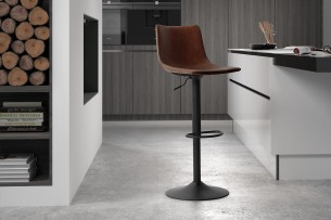 Tabouret de bar 'Trevi' PU Brun