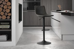 Tabouret de bar 'Trevi' PU Noir