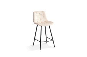 Chaise de comptoir 'Juta' Velours Beige
