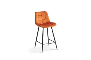 Chaise de comptoir 'Juta' Velours Orange