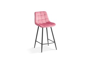 Chaise de comptoir 'Juta' Velours Rose