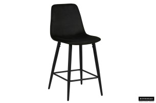 Chaise de Comptoir 'Boy' Velours Noir