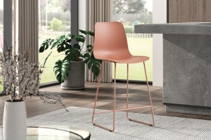 Chaise de comptoir 'Marie' PP Terracotta
