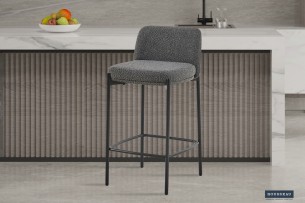 Chaise de comptoir 'Ella' Gris