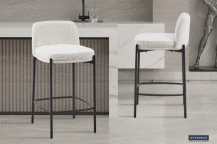 Chaise de comptoir 'Ella' Blanc