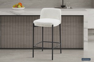 Chaise de comptoir 'Ella' Blanc