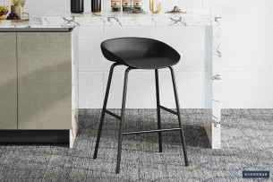 Chaise de comptoir 'Anna' PP Noir