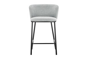Chaise de comptoir 'Arthur' Tissu Ote Belfast 41 Gris clair