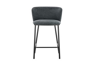 Chaise de comptoir 'Arthur' Tissu Ote Belfast 39 Gris foncé