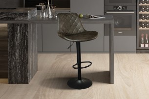 Tabouret de bar  'Madrid' PU Ote Topper 05 Brun foncé