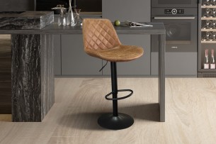 Tabouret de bar 'Madrid' PU Ote Topper 02 Cognac
