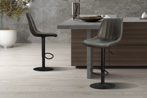 Tabouret de bar 'Barcelona' PU Ote Topper 05 Brun foncé