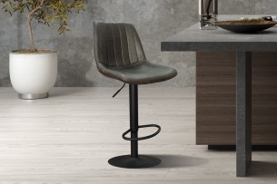 Tabouret de bar 'Barcelona' PU Ote Topper 05 Brun foncé