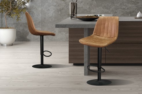 Tabouret de bar 'Barcelona' PU Ote Topper 02 Cognac
