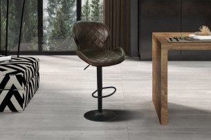 Tabouret de bar 'Malaga' PU Ote Topper 05 Brun foncé