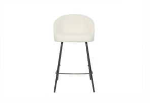 Chaise de comptoir 'June' Bouclé Blanc