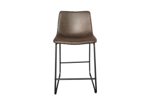 Chaise de comptoir 'Mancia' PU Ote Topper 05 Brun foncé