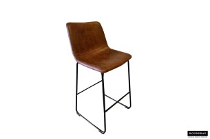Tabouret de bar 'Mancia' PU Ote Topper 02 Cognac