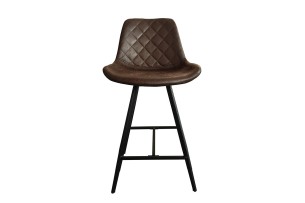 Chaise de comptoir 'Alicante' PU Ote Topper 05 Brun foncé
