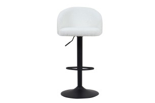 Tabouret de bar 'Arda' Bouclé Blanc