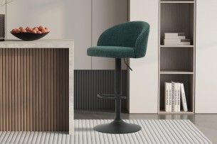 Tabouret de bar 'Arda' Bouclé Vert