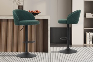 Tabouret de bar 'Arda' Bouclé Vert