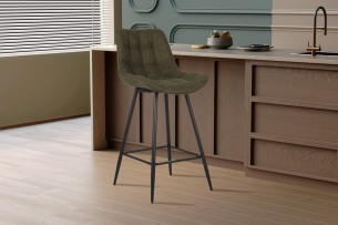 Chaise de comptoir 'Ariba' Tissu Ote Montego 350 Vert