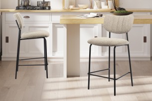 Chaise de comptoir 'Antura' Tissu Ote Lisa 170 Brun