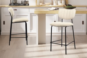 Chaise de comptoir 'Antura' Tissu Ote Lisa 110 Beige