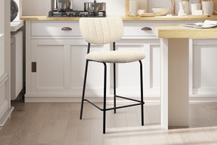 Chaise de comptoir 'Antura' Tissu Ote Lisa 110 Beige